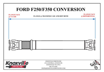 FORD F250 & F350 1480 UPGRADE ONE PIECE CONVERSION - KNOXVILLE DRIVELINE